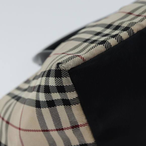 BURBERRY Nova Check Blue Label Hand Bag Nylon Beige Auth kk225 - Picture 14 of 16